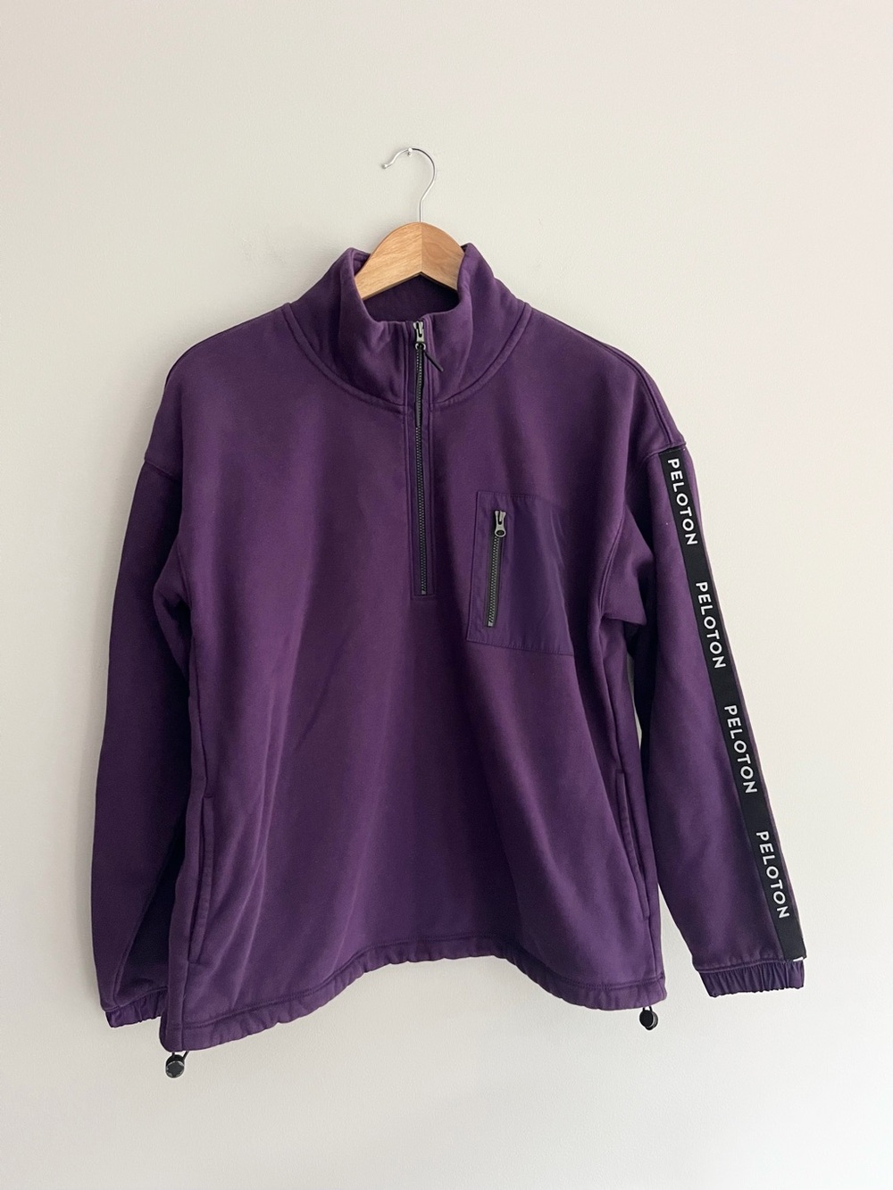 Peloton Deep Purple  Quoter Zip Pullover Small